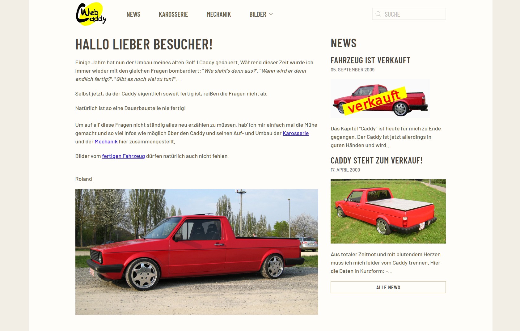 CaddyWeb - Restauration VW Caddy 1