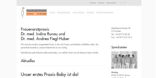 Frauenarztpraxis Dr. med. Indira Runau und Dr. med. Andrea Fiegl-Huber